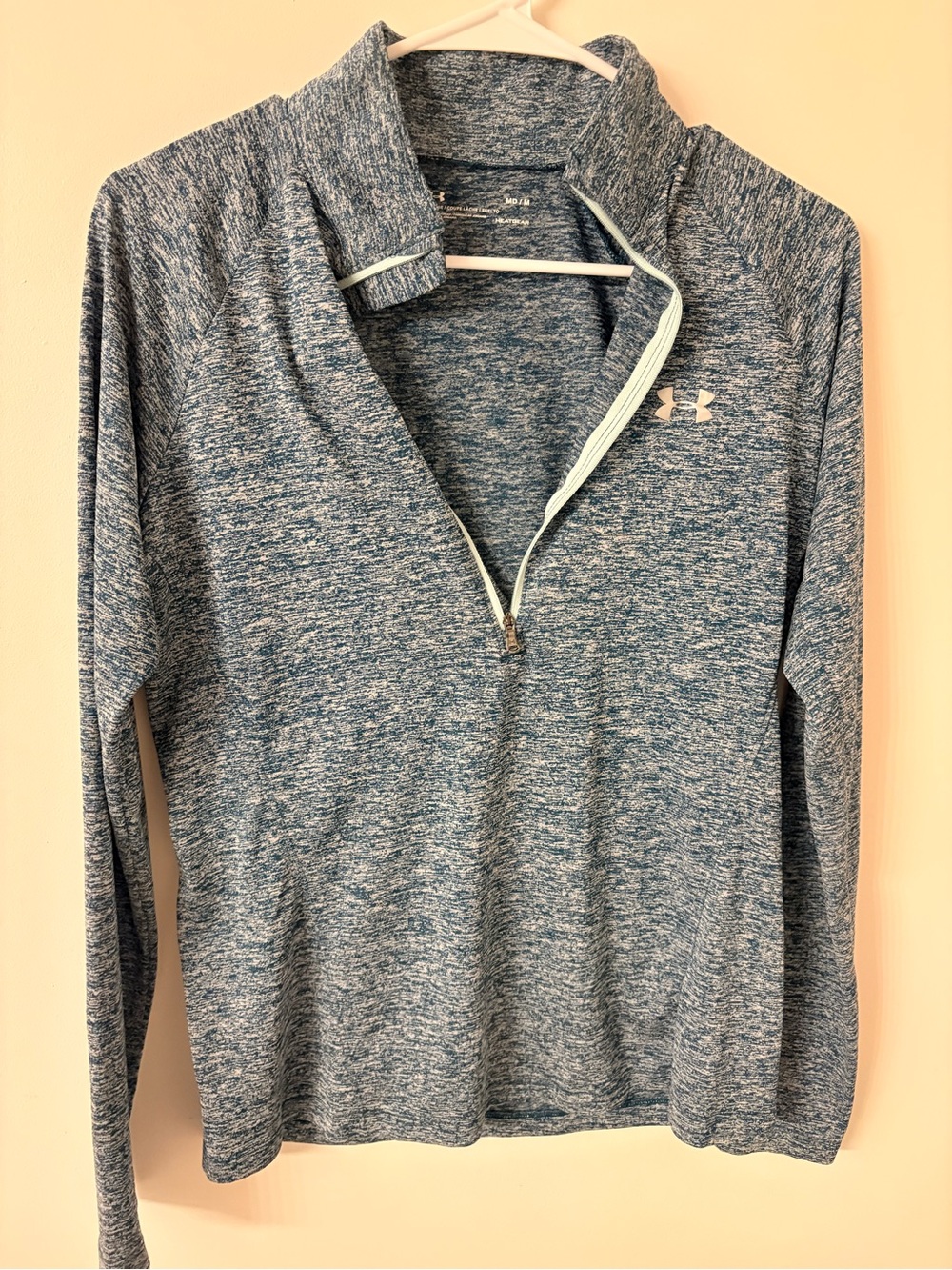 Under Armour Blue Heathered Quarter-Zip Pullover